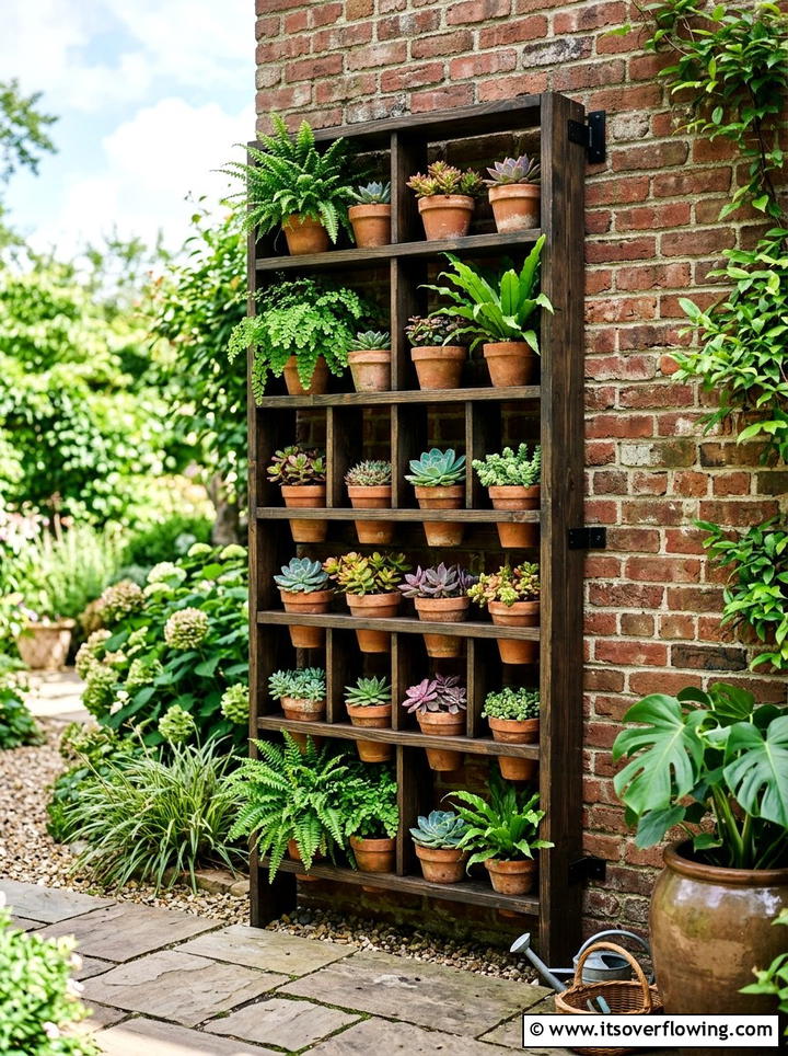 Vertical Wall Planter - 25 backyard ideas for weekend projects