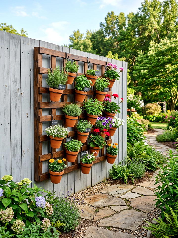 Vertical Wall Planter - 25 backyard decorating ideas on a budget