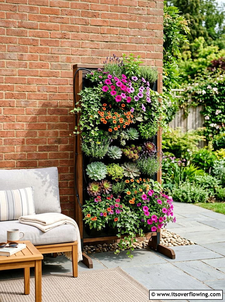 Vertical Wall Planters - 25 garden decor ideas for renters