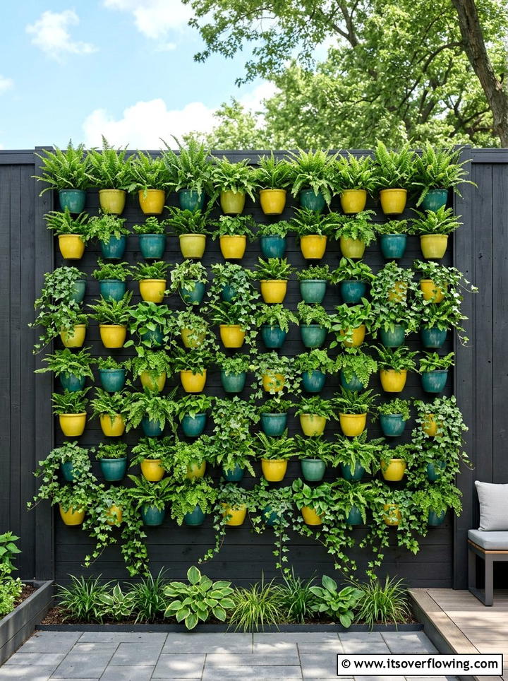 Vertical Wall Planters - 25 creative garden ideas with colorful pots