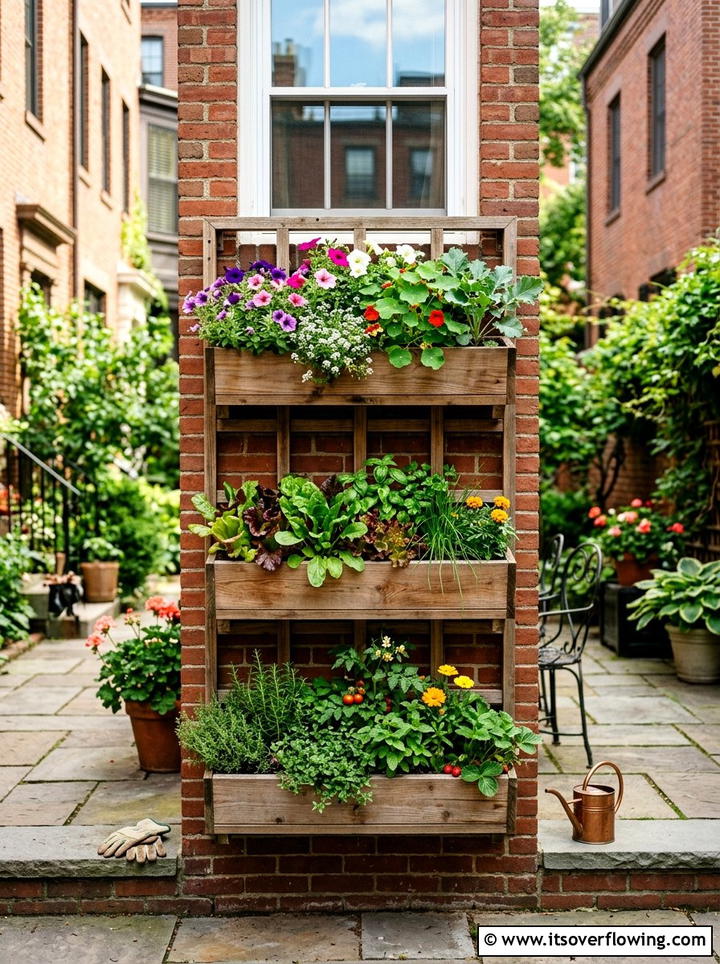 Vertical Window Box Garden - 25 garden ideas with window boxes