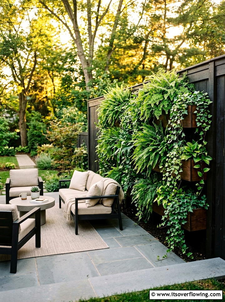 Vertical garden fence - 25 backyard decorating ideas with fence decor
