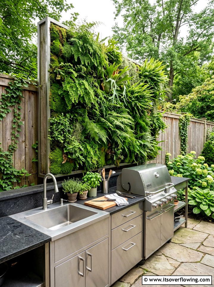Vertical garden kitchen backsplash - 25 garden design ideas for outdoor kitchens