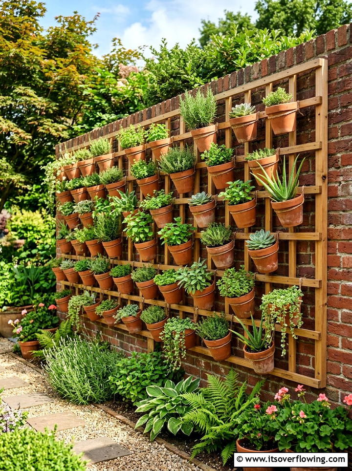 Vertical garden lattice - 25 backyard ideas with lattice wall