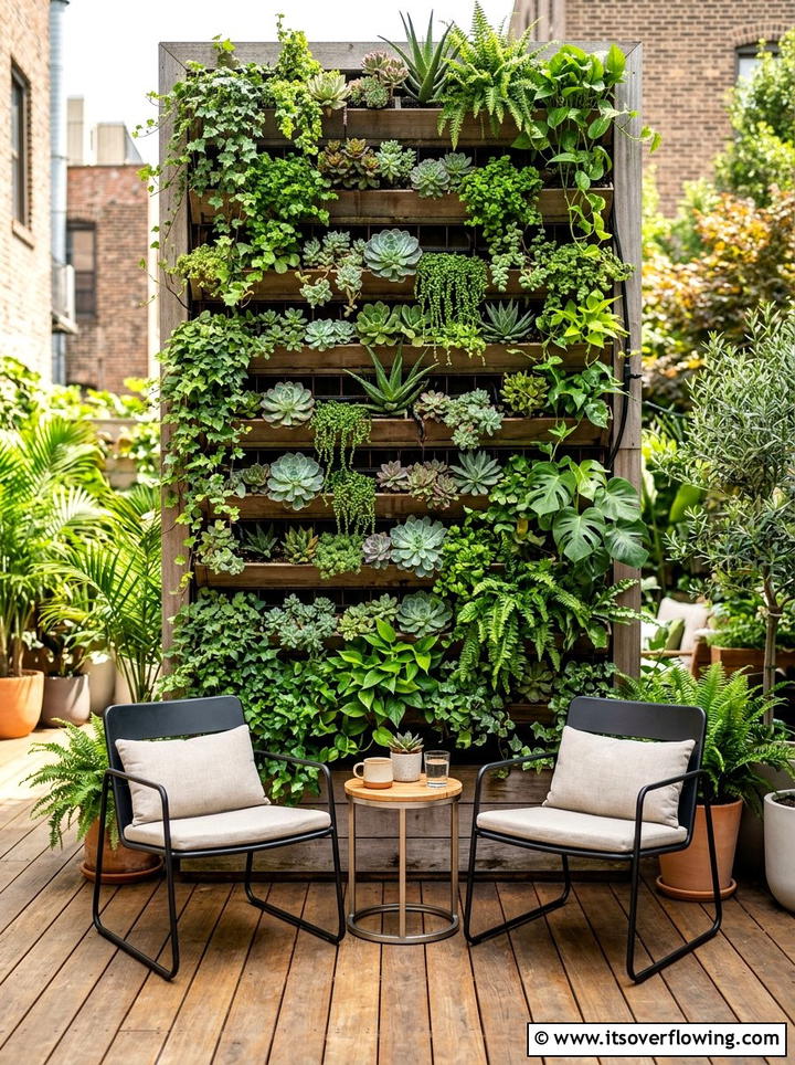 Vertical garden nook - 25 garden design ideas with outdoor rooms