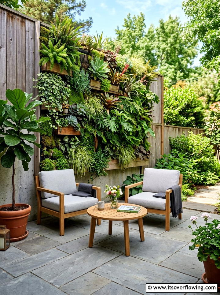 Vertical garden patio - 25 creative garden ideas with outdoor party zones