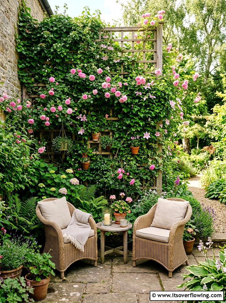 Vertical garden retreat - 25 backyard ideas with cozy corner
