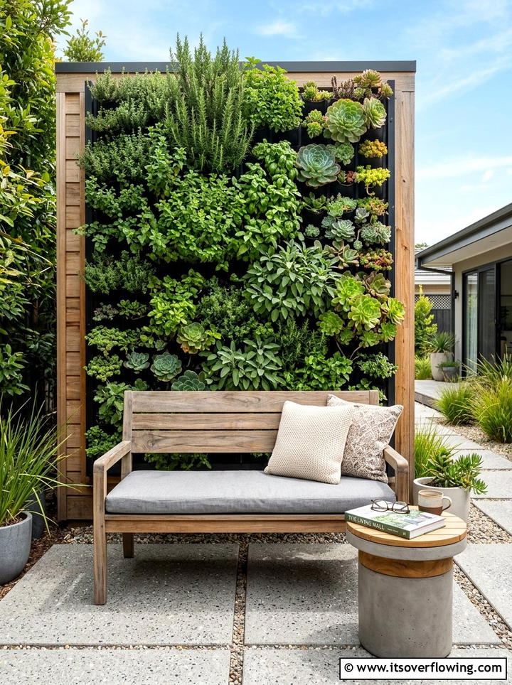 Vertical garden seating - 25 creative garden ideas with outdoor reading spaces