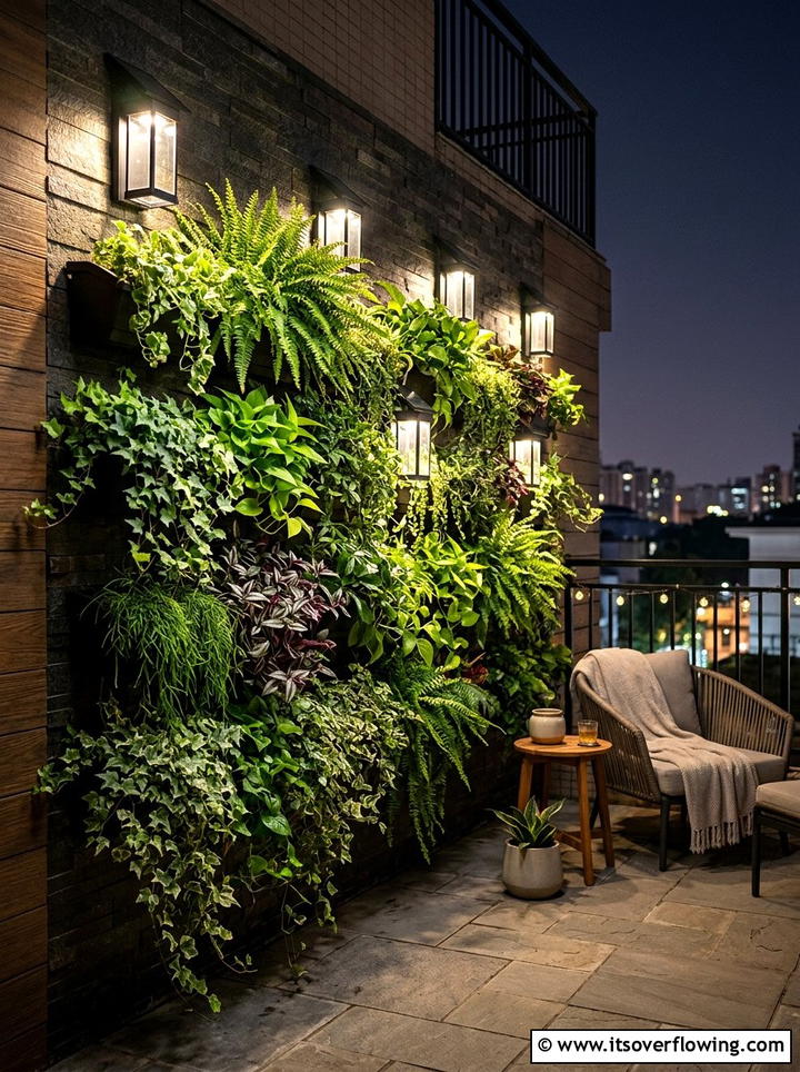 Vertical garden solar wall lights - 25 garden ideas with solar lights