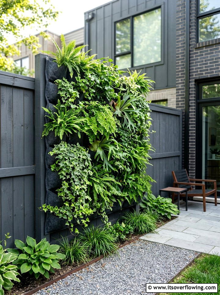 Vertical garden wall - 25 backyard ideas for townhouse yards