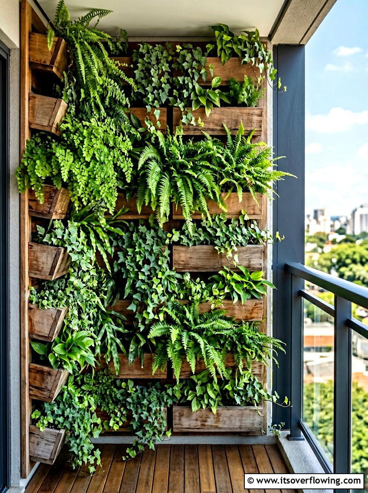 Vertical garden wall - 25 garden decor ideas for balconies