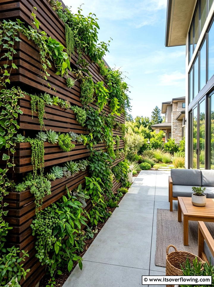Vertical garden wall - 25 garden decor ideas for curb appeal