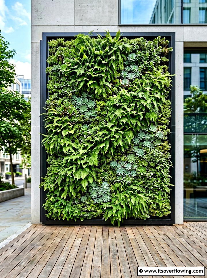 Vertical green wall - 25 garden ideas for minimalist style