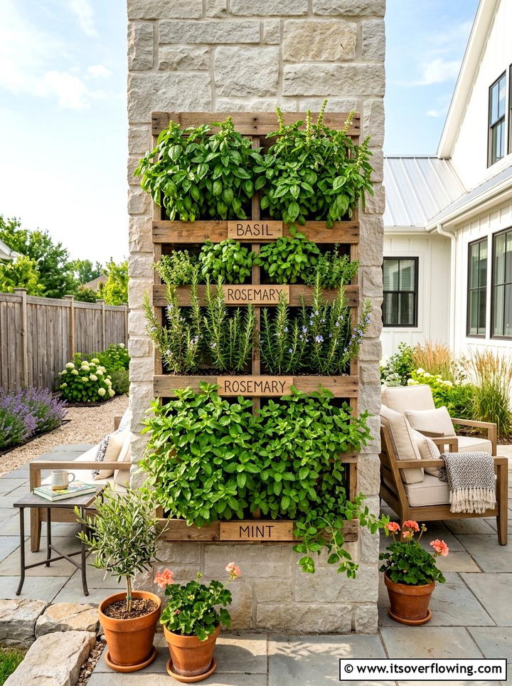 Vertical herb garden - 25 creative garden ideas with pallet planters