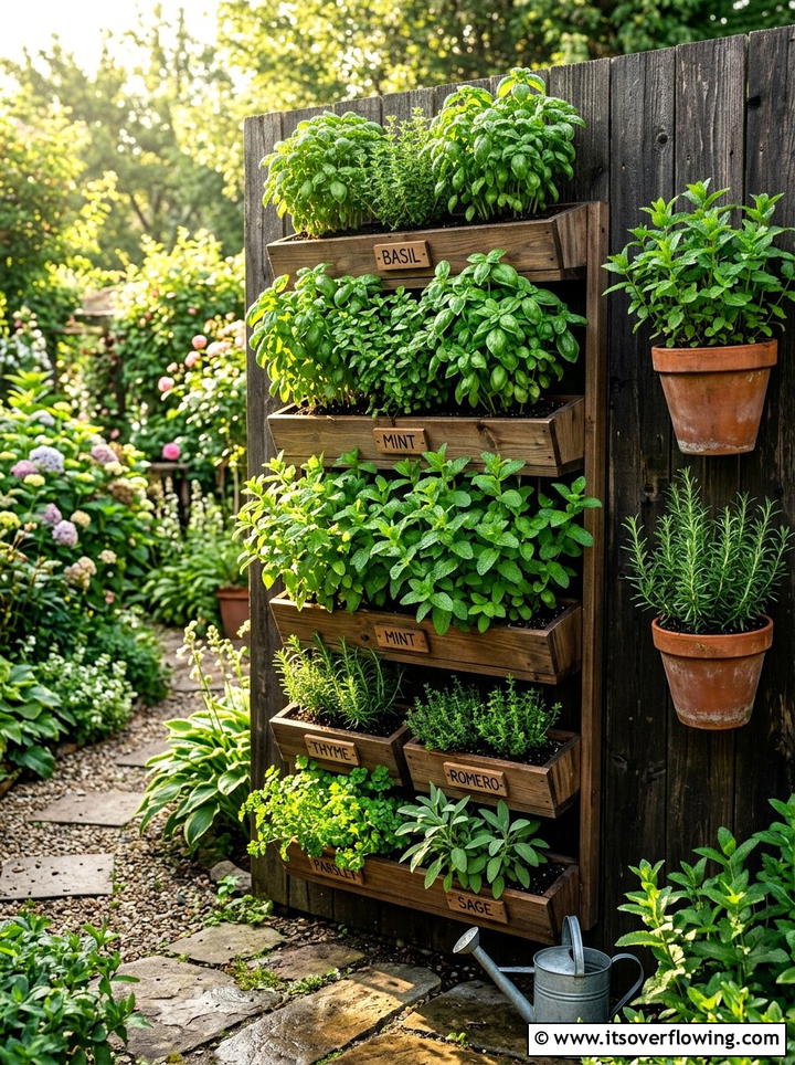Vertical herb garden - 25 creative garden ideas for summer entertaining