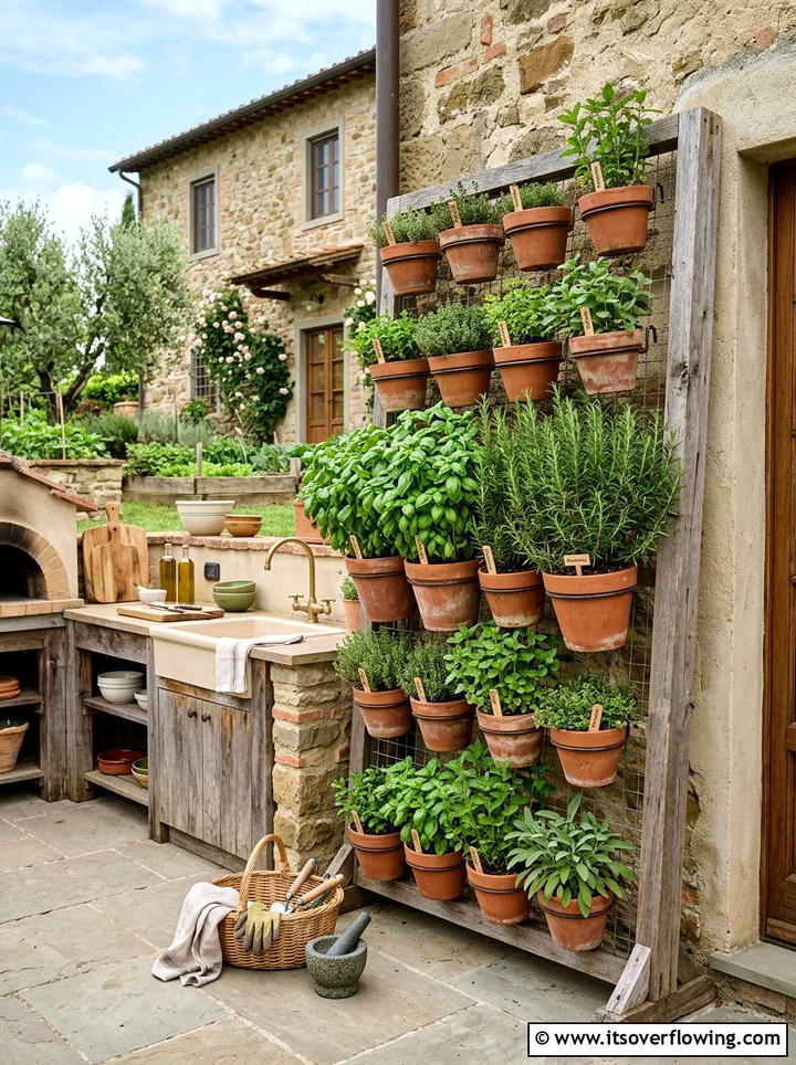 Vertical herb garden trellis - 25 backyard ideas with trellis fence