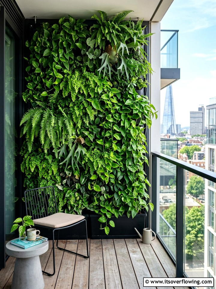 Vertical plant wall - 25 garden design ideas with tropical foliage