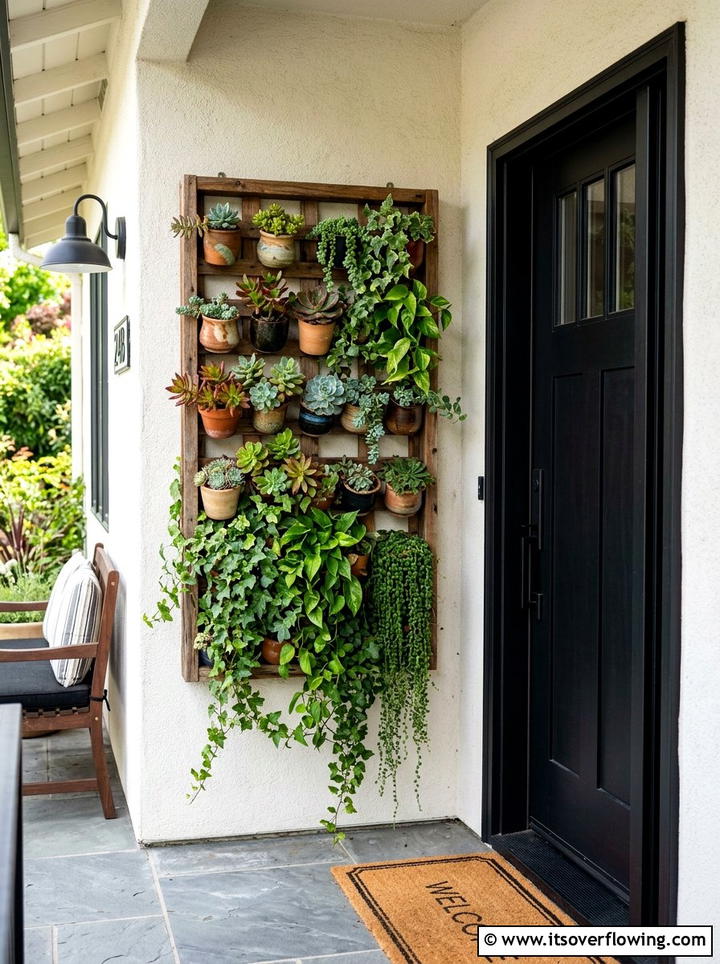 Vertical porch garden - 25 front porch decor ideas diy