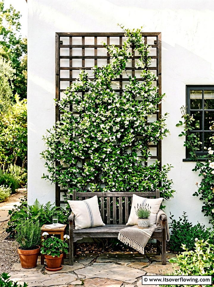 Vertical trellis garden - 25 small garden ideas for full sun