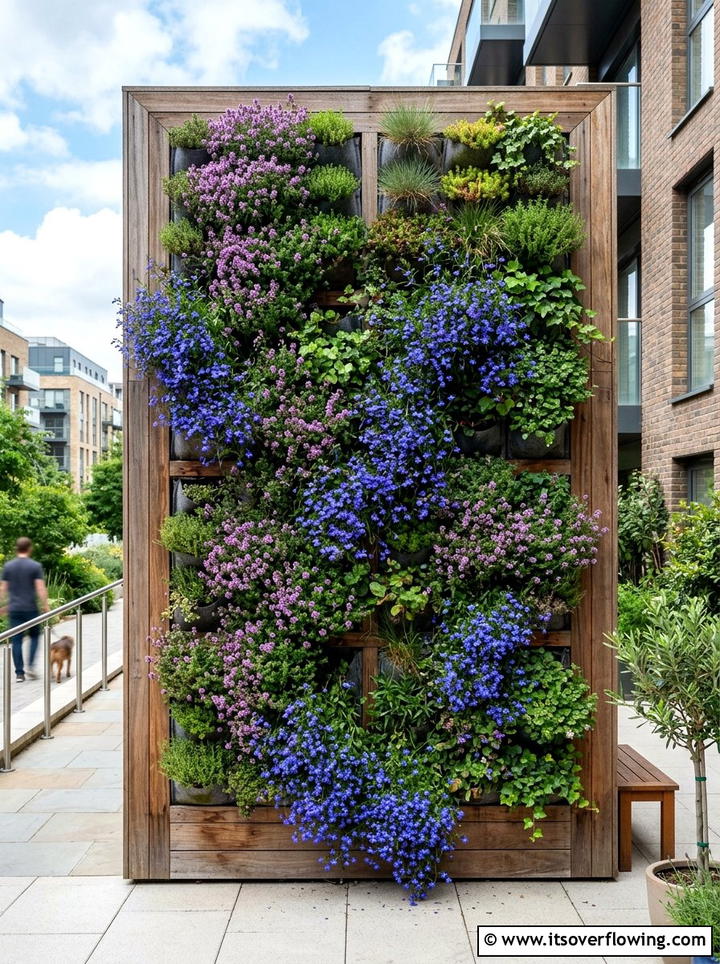 Vertical wall garden - 25 creative garden ideas with pollinator beds