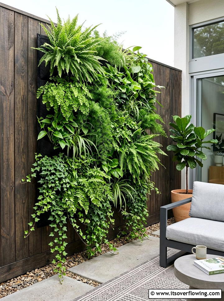 Vertical wall garden - 25 garden decor ideas with floral displays