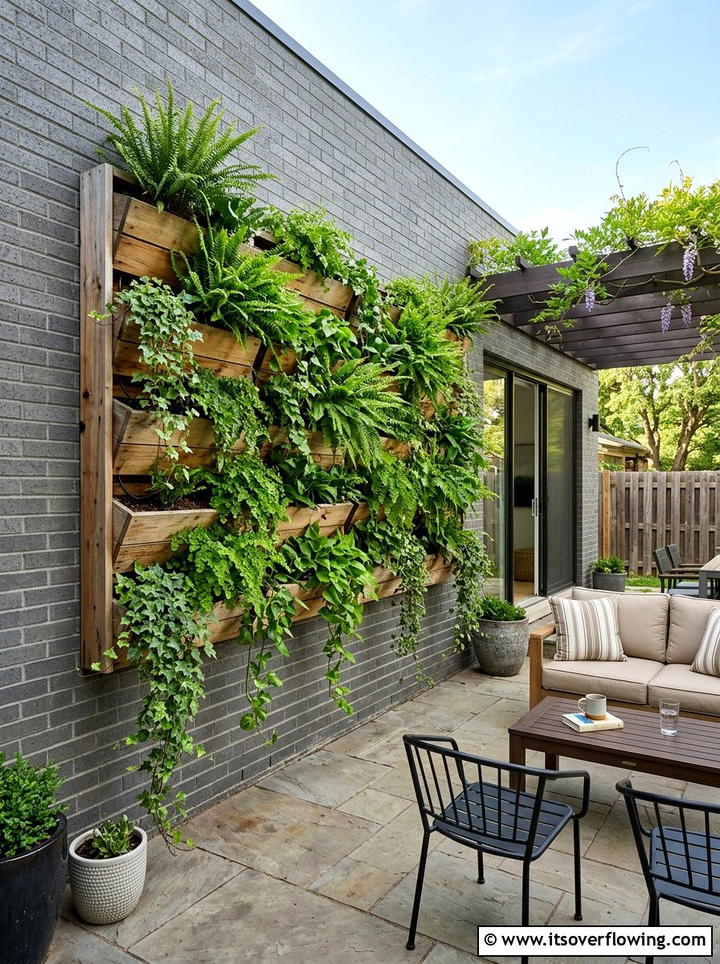 Vertical wall planter - 25 garden decor ideas for small gardens