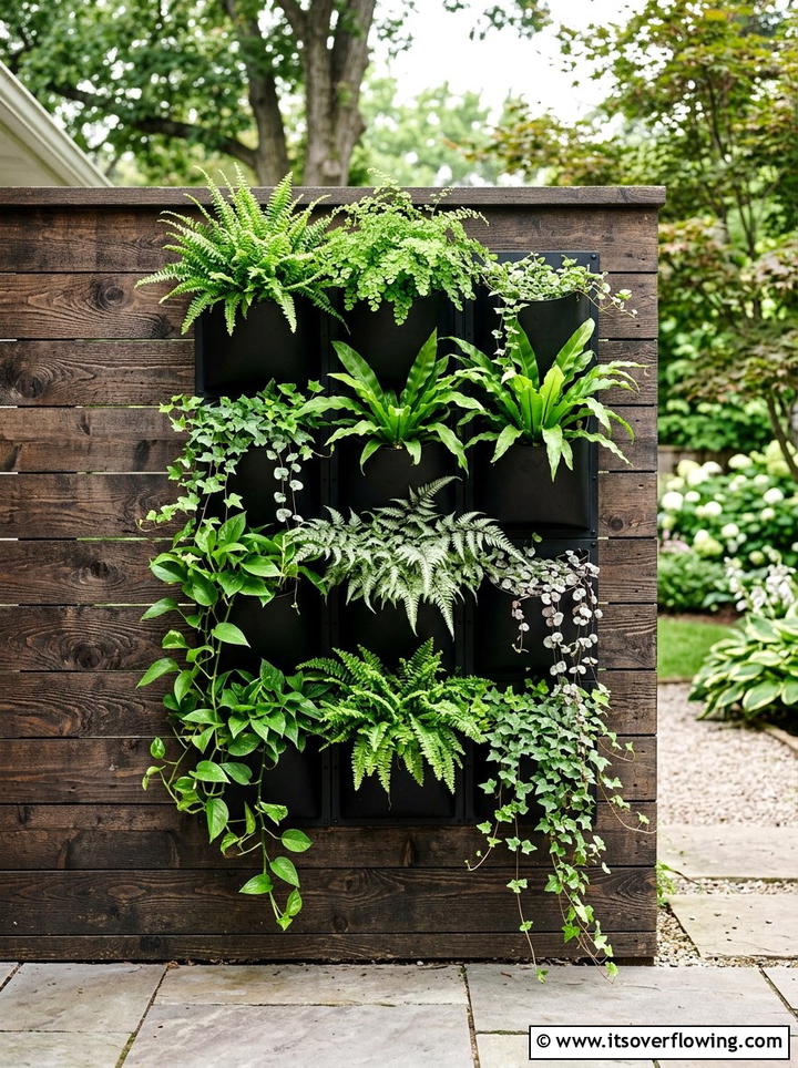 Vertical wall planter - 25 garden design ideas with pot displays