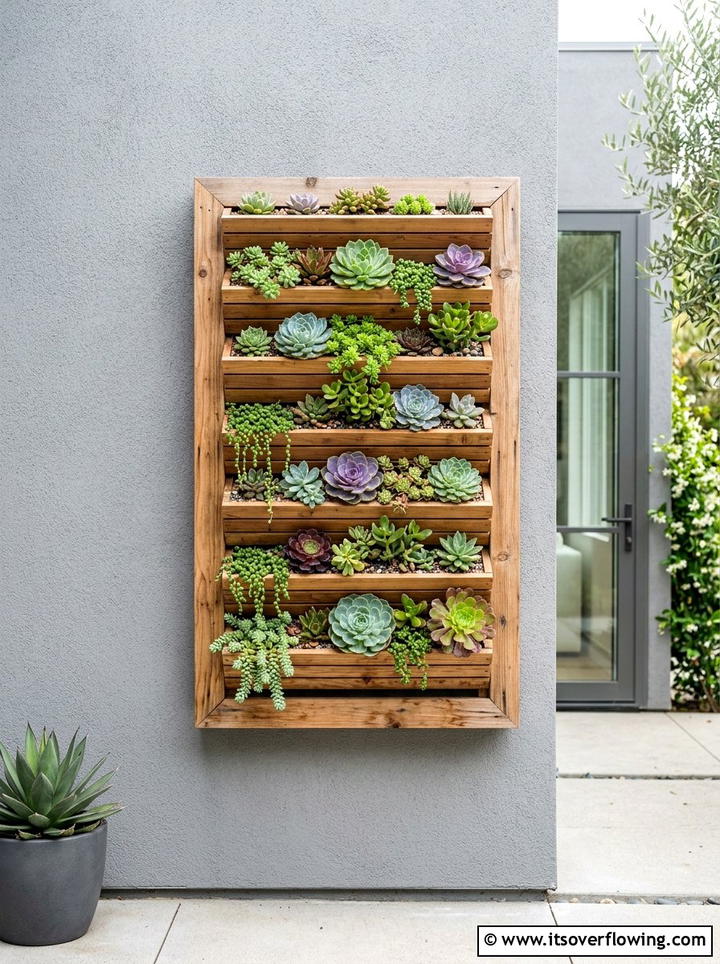 Vertical wall planter - 25 front porch ideas for small porches