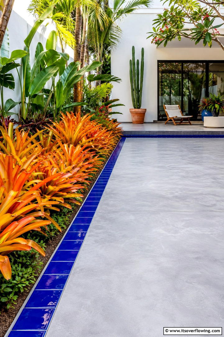 Vibrant Ceramic Tile Edging - 30 Modern Garden Edging Ideas to Define Your Outdoor Space