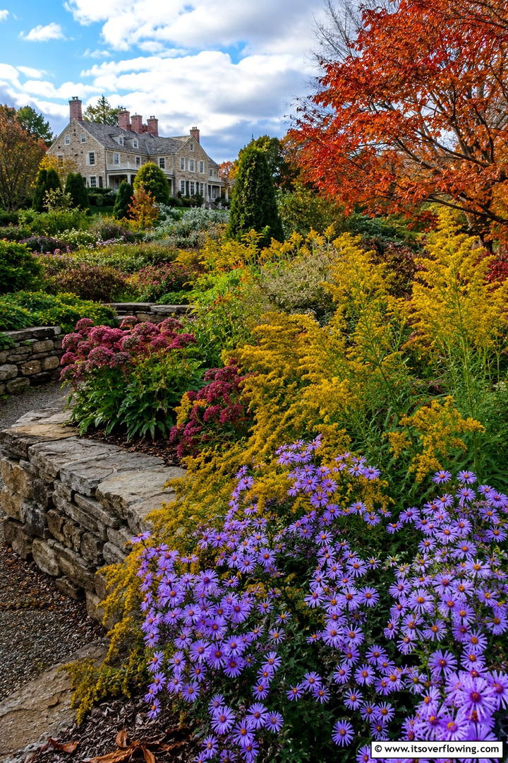 Vibrant Seasonal Transitions - 30 Perennial Flower Bed Ideas for Year-Round Blooms