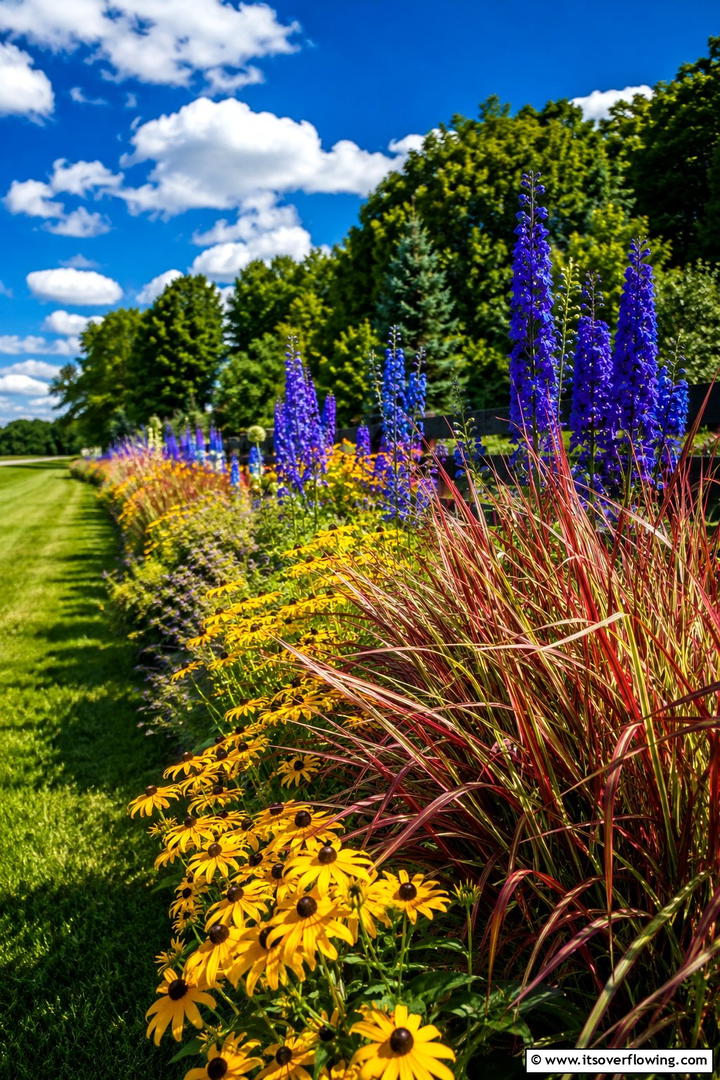 Vibrant Sensory Border - 30 Sensory Garden Ideas to Engage All Five Senses