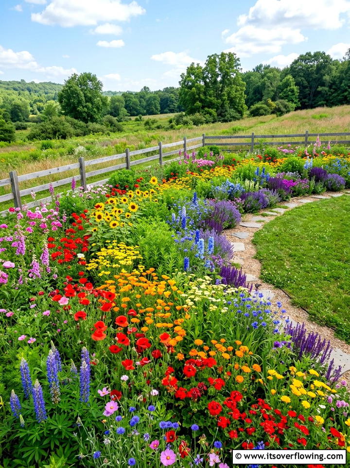 Vibrant rainbow garden - 25 garden design ideas with color themes