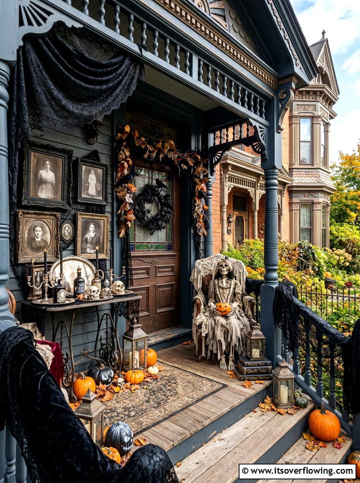 Victorian Halloween Porch - 25 front porch decor ideas for halloween