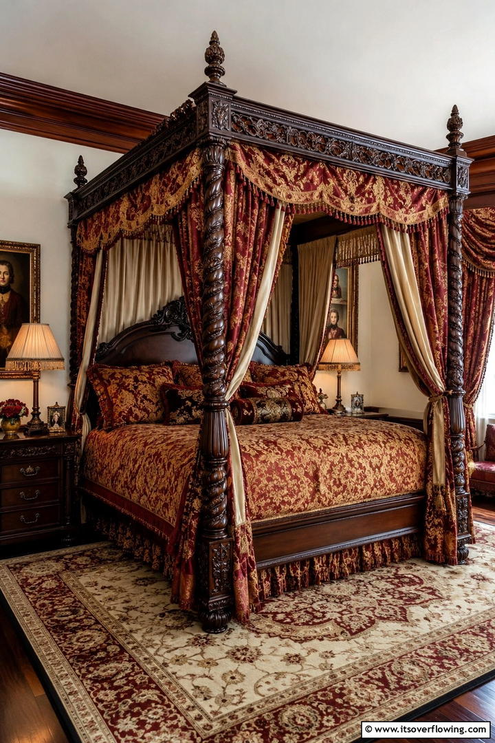 Victorian Inspired Canopy Bed - 25 Stunning Canopy Bed Ideas for a Dreamy Bedroom