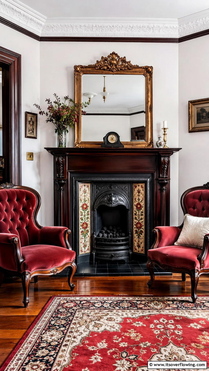 Victorian Inspired Corner Fireplace - 25 Cozy Corner Fireplace Ideas for Your Home