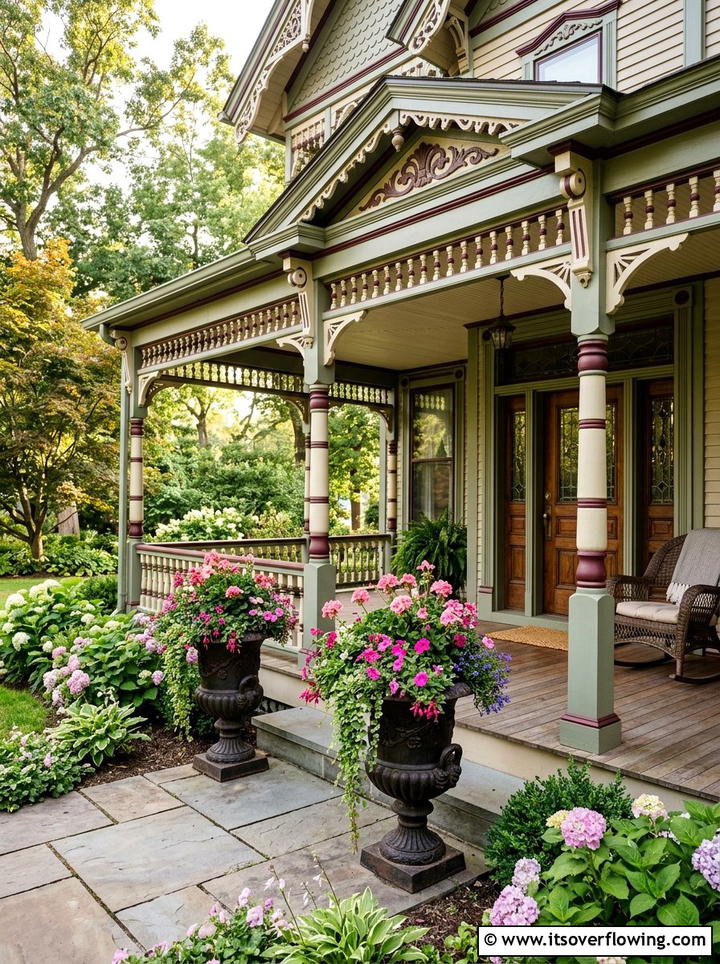 Victorian Porch Decor - 25 front porch ideas with matching planters