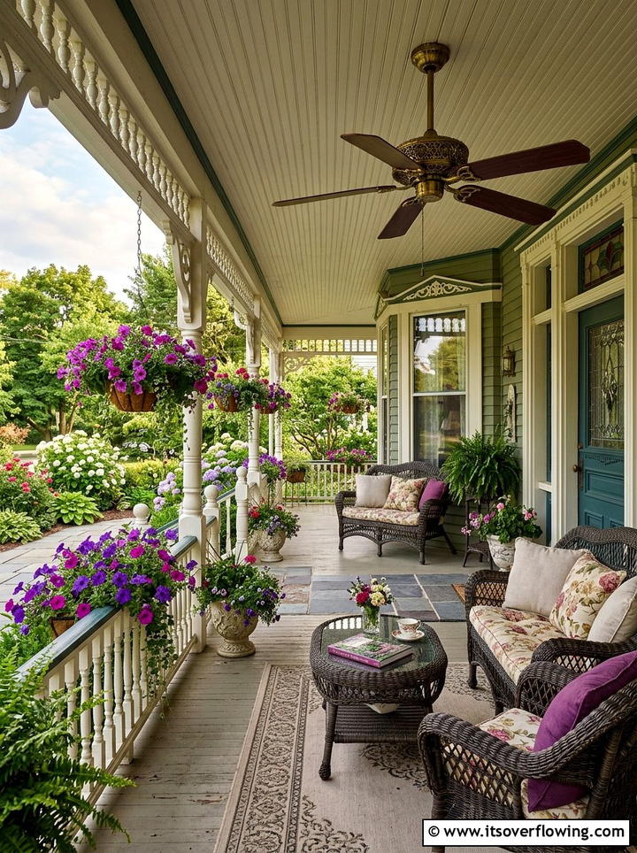 Victorian Porch - 25 front porch ideas with ceiling fan