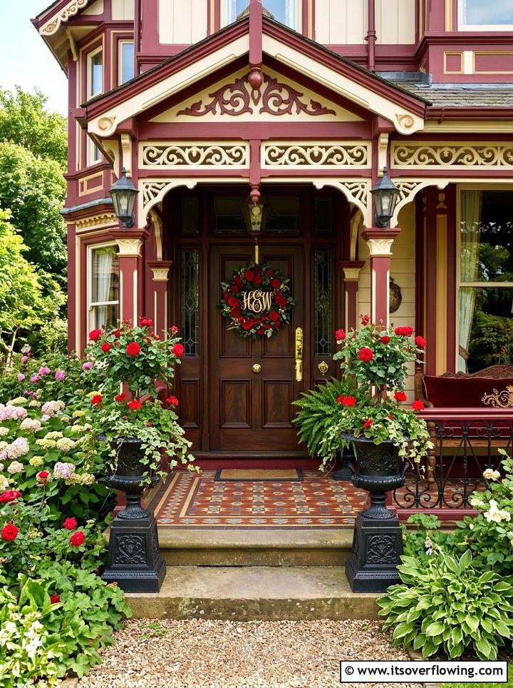 Victorian Style Front Porch - 25 front porch decor ideas with monogram wreath