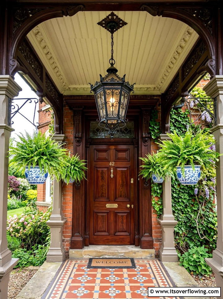 Victorian Style Hanging Lantern - 25 front porch ideas with lanterns