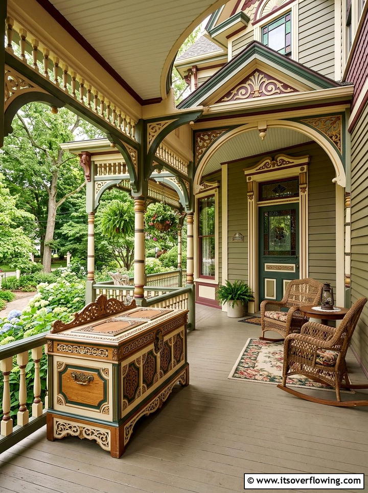 Victorian Style Porch - 25 front porch ideas with package drop zone