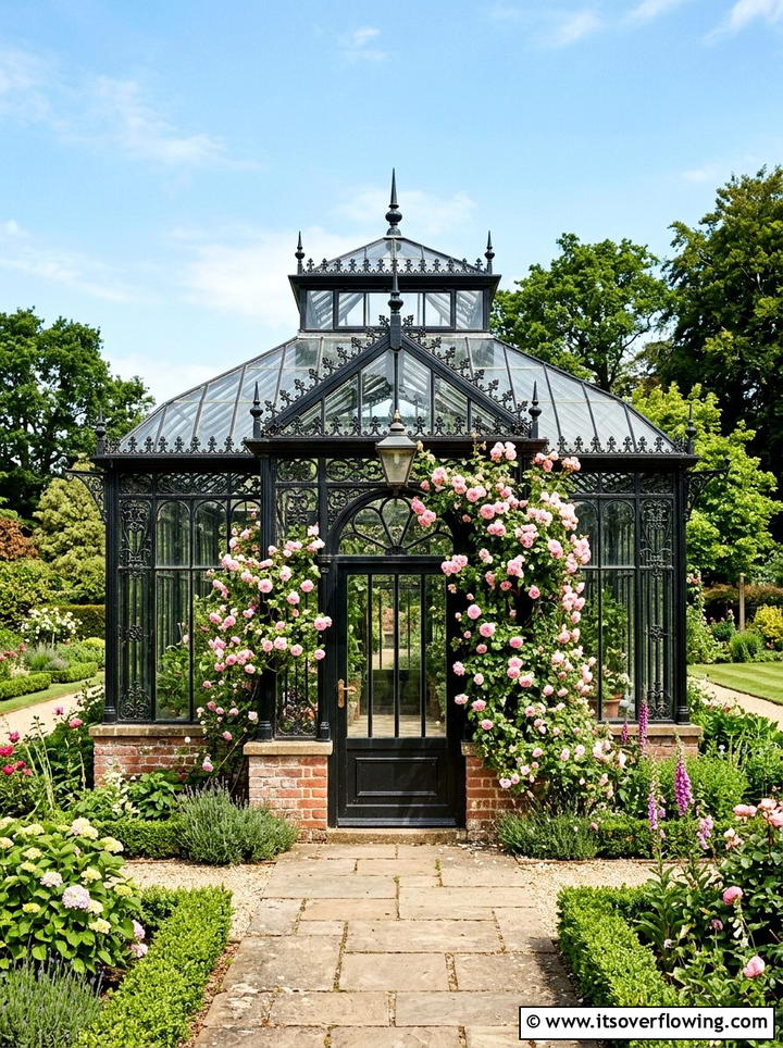 Victorian greenhouse - 25 creative garden ideas with greenhouse corners