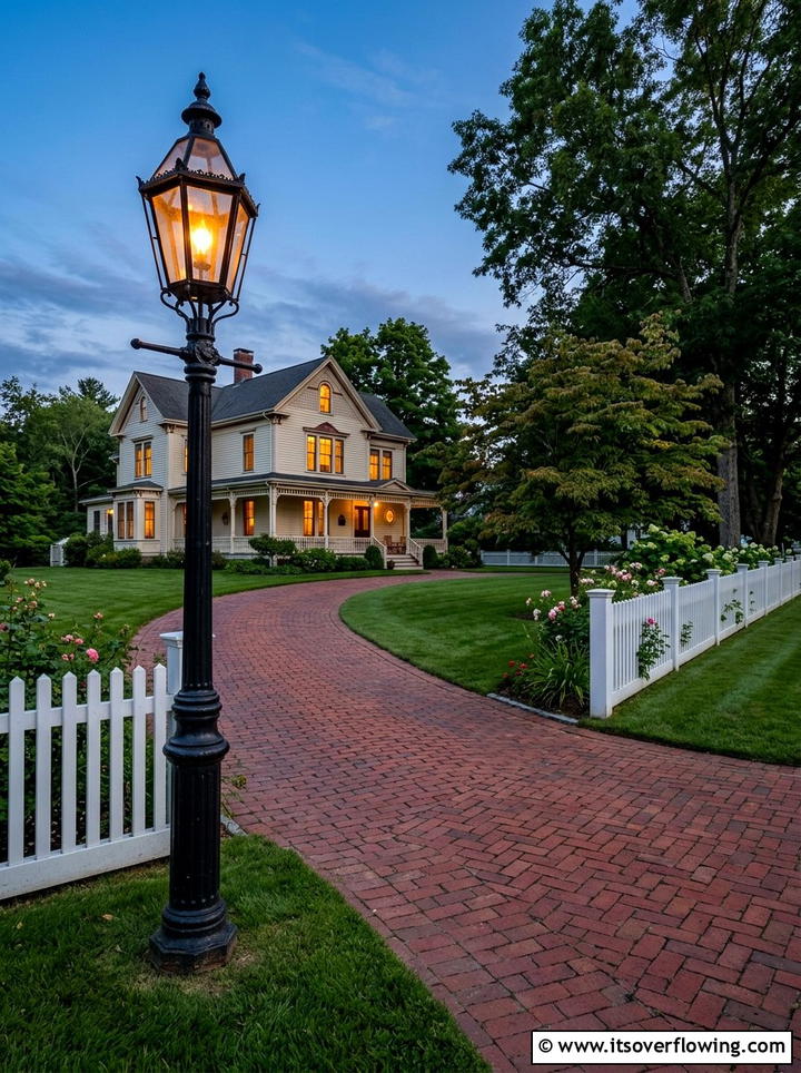 Victorian lamp post - 25 garden decor ideas with lights