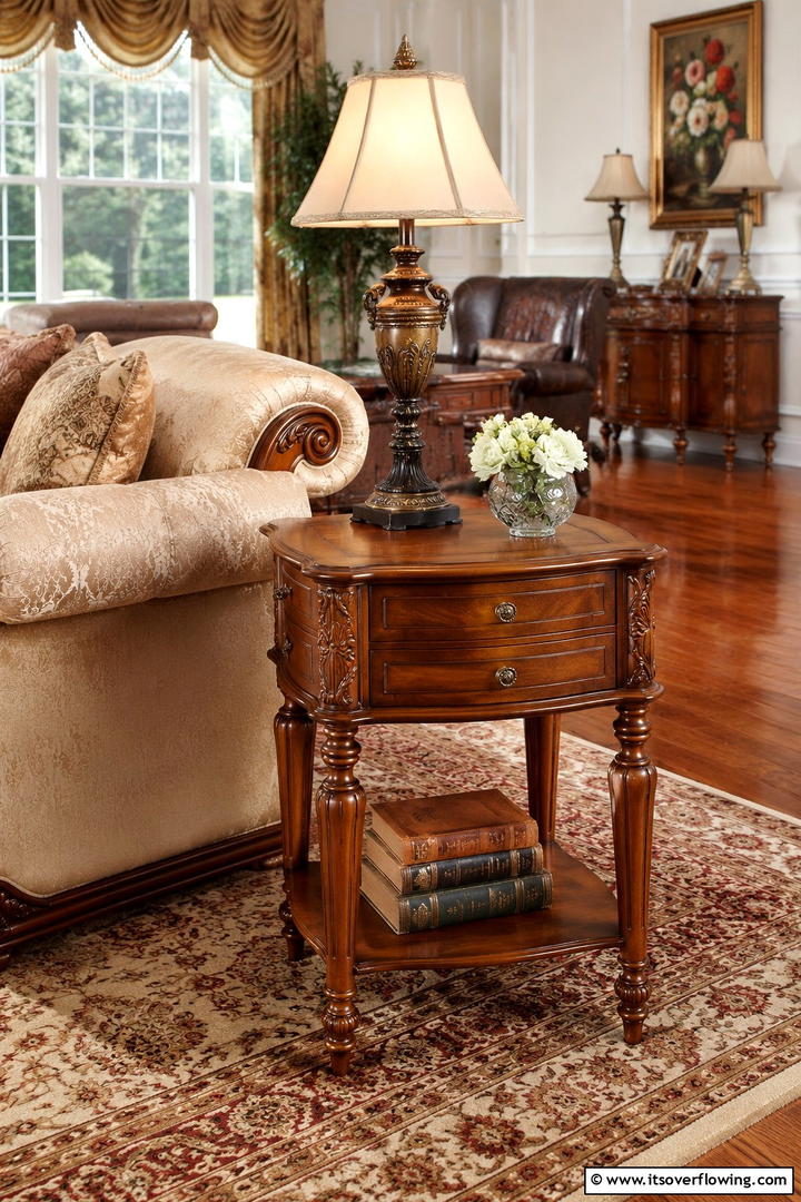 Vintage Accent Tables - 30 Traditional Living Room Ideas for Timeless Elegance