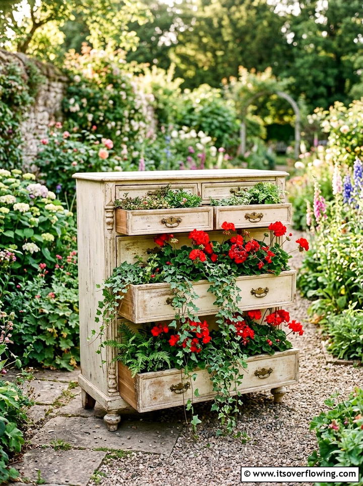 Vintage Bedroom Dresser - 25 reusing old things ideas for garden planters