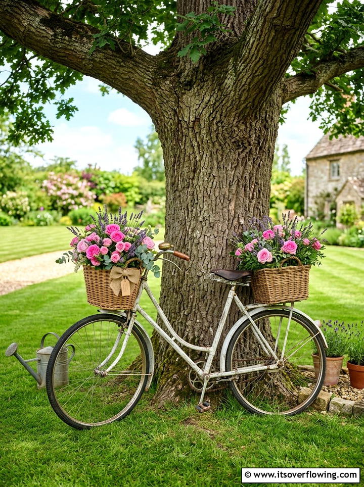 Vintage Bicycle Decor - 25 recycled garden ideas for backyard decor