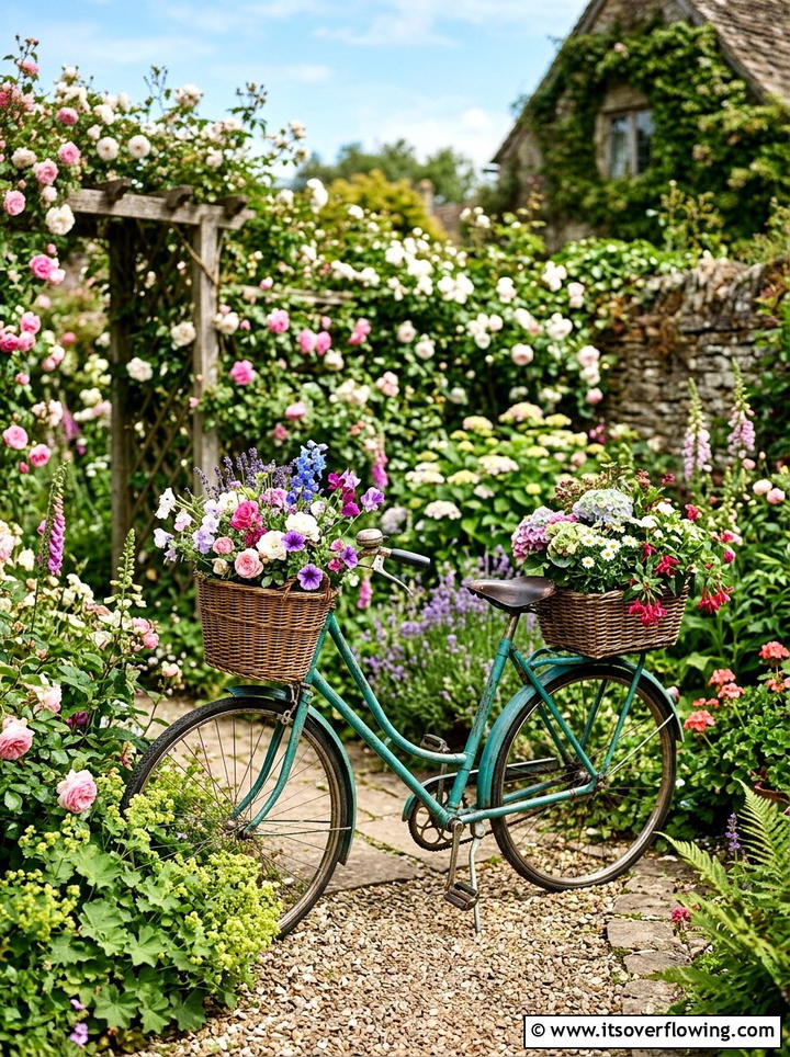Vintage Bicycle Garden Decor - 25 recycled garden ideas with eco friendly decor