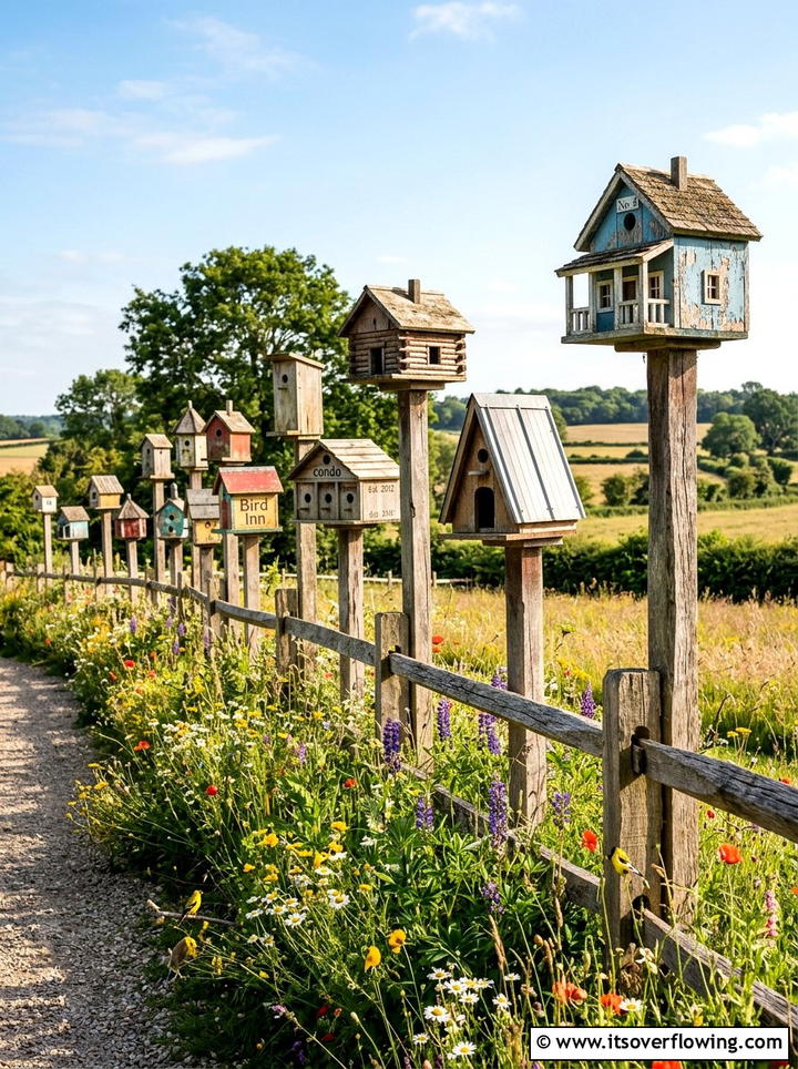 Vintage Birdhouse Collection - 25 creative garden ideas with rustic charm