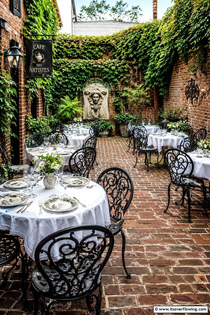 Vintage Bistro Setting - 30 Inviting Outdoor Dining Area Ideas for Al Fresco Meals
