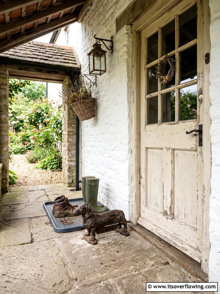 Vintage Boot Scraper Porch - 25 front porch ideas with boot tray