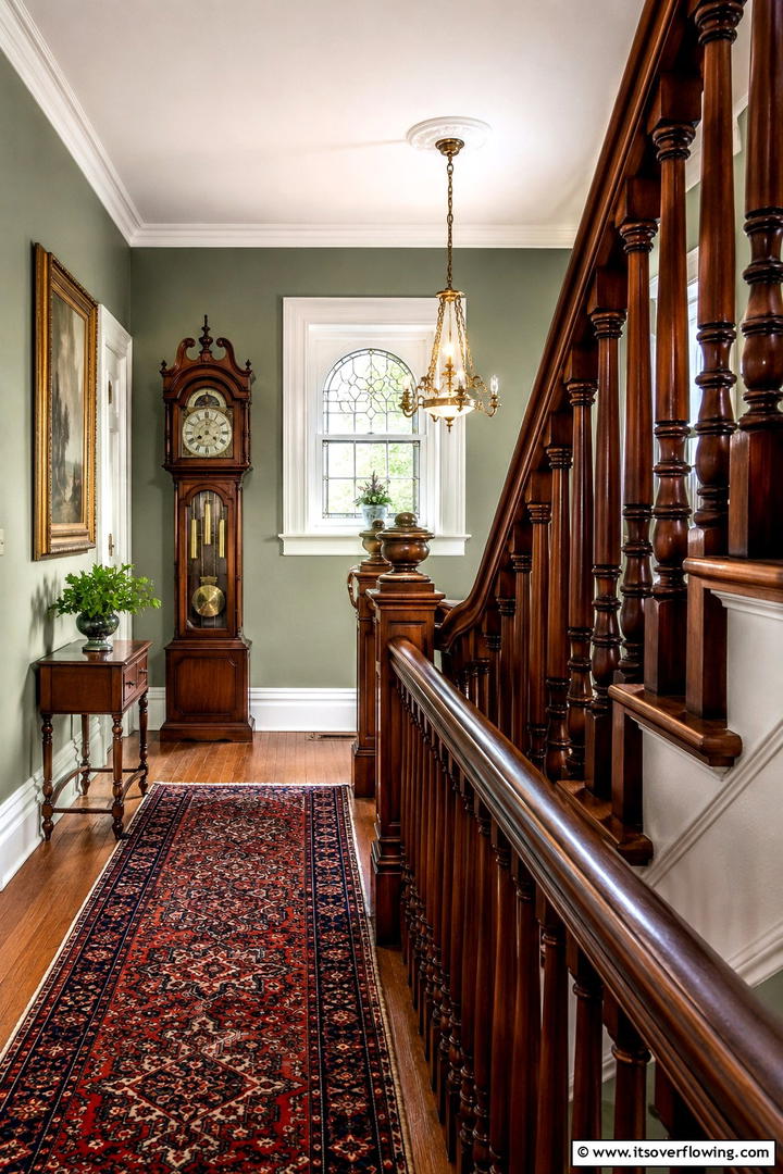 Vintage Classic Stair Landing - 30 Stair Landing Ideas to Maximize Functional Spaces